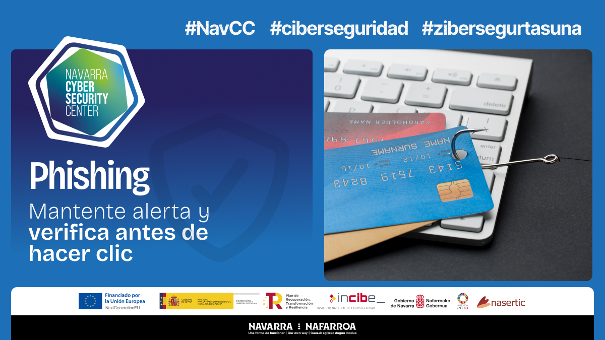 El 90% de los ciberataques comienzan con phishing.
¡Mantente alerta y verifica antes de hacer clic! #NextGenerationEU #PlanDeRecuperacion #ciberseguridad #cybersecurity #phishing