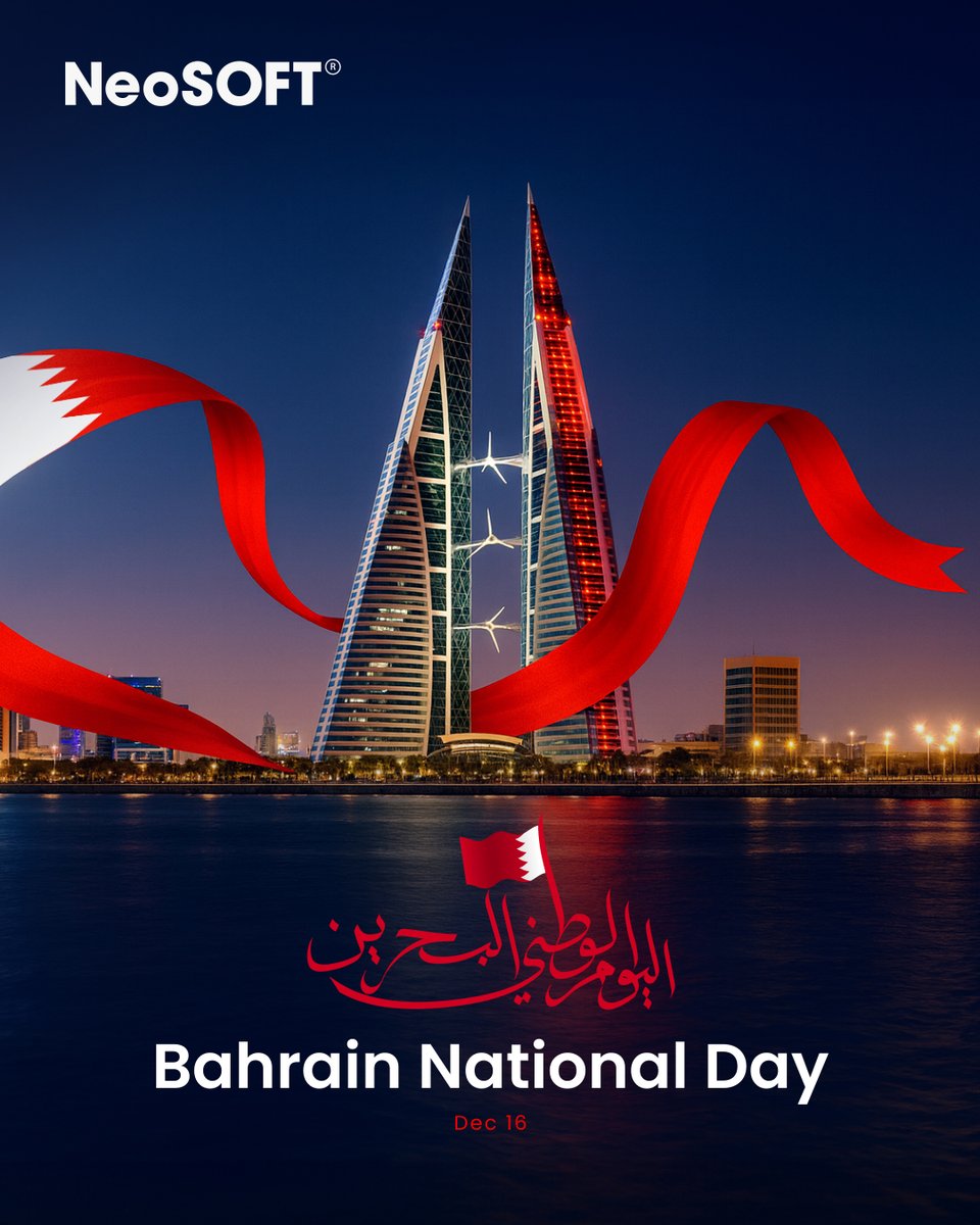 Happy National Bahrain Day!🎉

On behalf of everyone at NeoSOFT, we celebrate Bahrain's National Day — a moment that honors the nation’s rich heritage, remarkable progress, and unwavering spirit of unity.

#NeoSOFT #BahrainNationalDay #Bahrain #celebration #TechThatTranforms