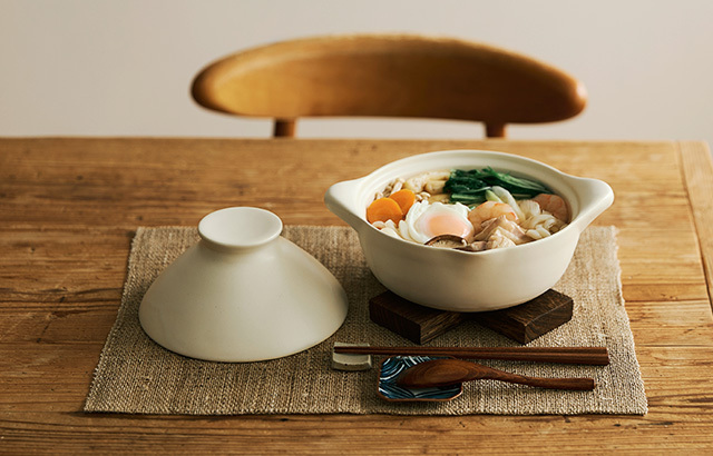 野菜がたくさん食べられるひとり土鍋」 ツレヅレハナコさんと作りました。