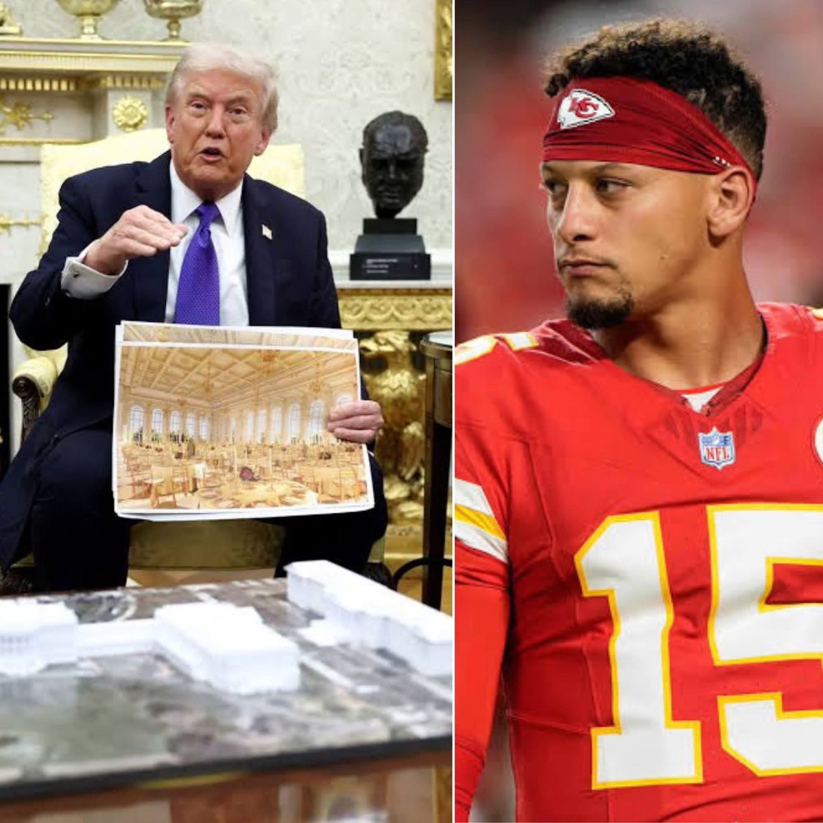 leoknyc777's tweet image. BREAKING: Patrick Mahomes BLASTS Trump for Building a Gaudy Ballroom While Americans Go Hungry and Lose Healthcare — “If You Can’t See a Doctor, Don’t Worry, He will Save You a Dance in His Ballroom”

American football quarterback Patrick Mahomes set social media on fire after…