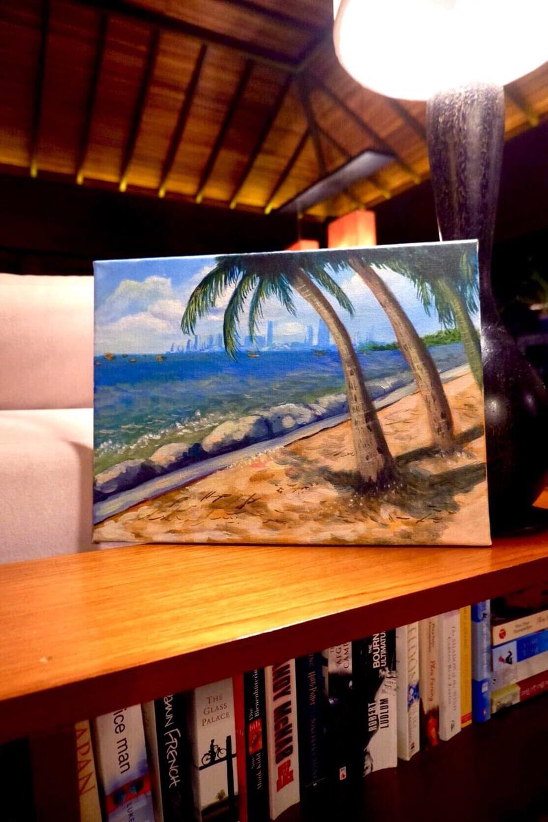 maartstudio's tweet image. "I was painting outdoors studying the natural light. It was very enjoyable 🎊 #landscapepainting #acrylicpainting #Gopaint #Maartstudio #เที่ยวด้วยวาดด้วย