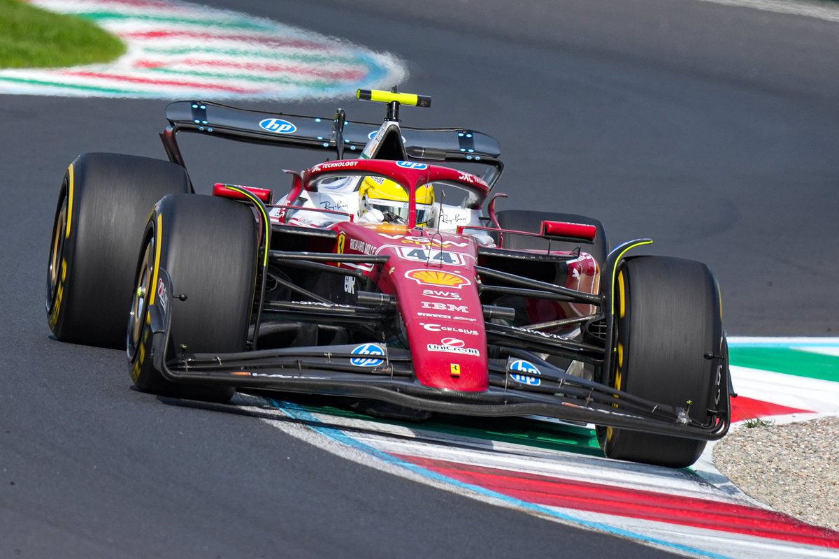 F1's tweet image. Lewis' first year in Ferrari red ❤️☑️

#F1