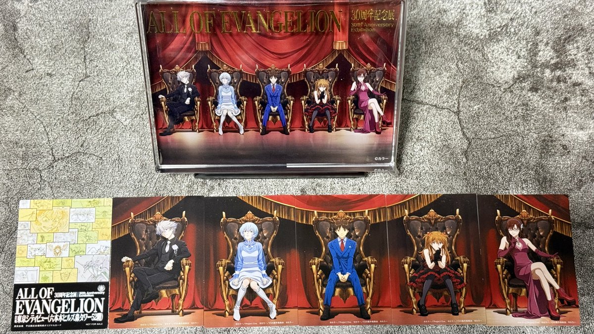 30周年記念展ALL OF EVANGELIONアクリルブロック アスカ&マリ 画集