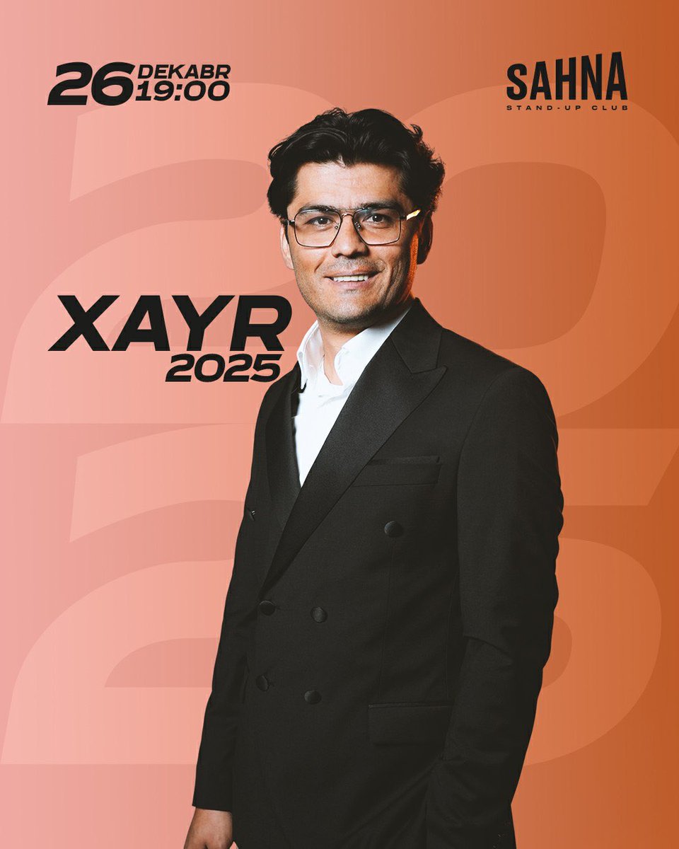 XAYR 2025!

Kelinglar, yilni birgalikda kuzatamiz. Chiptalar shu yerda:
t.me/sahnastandup_b…