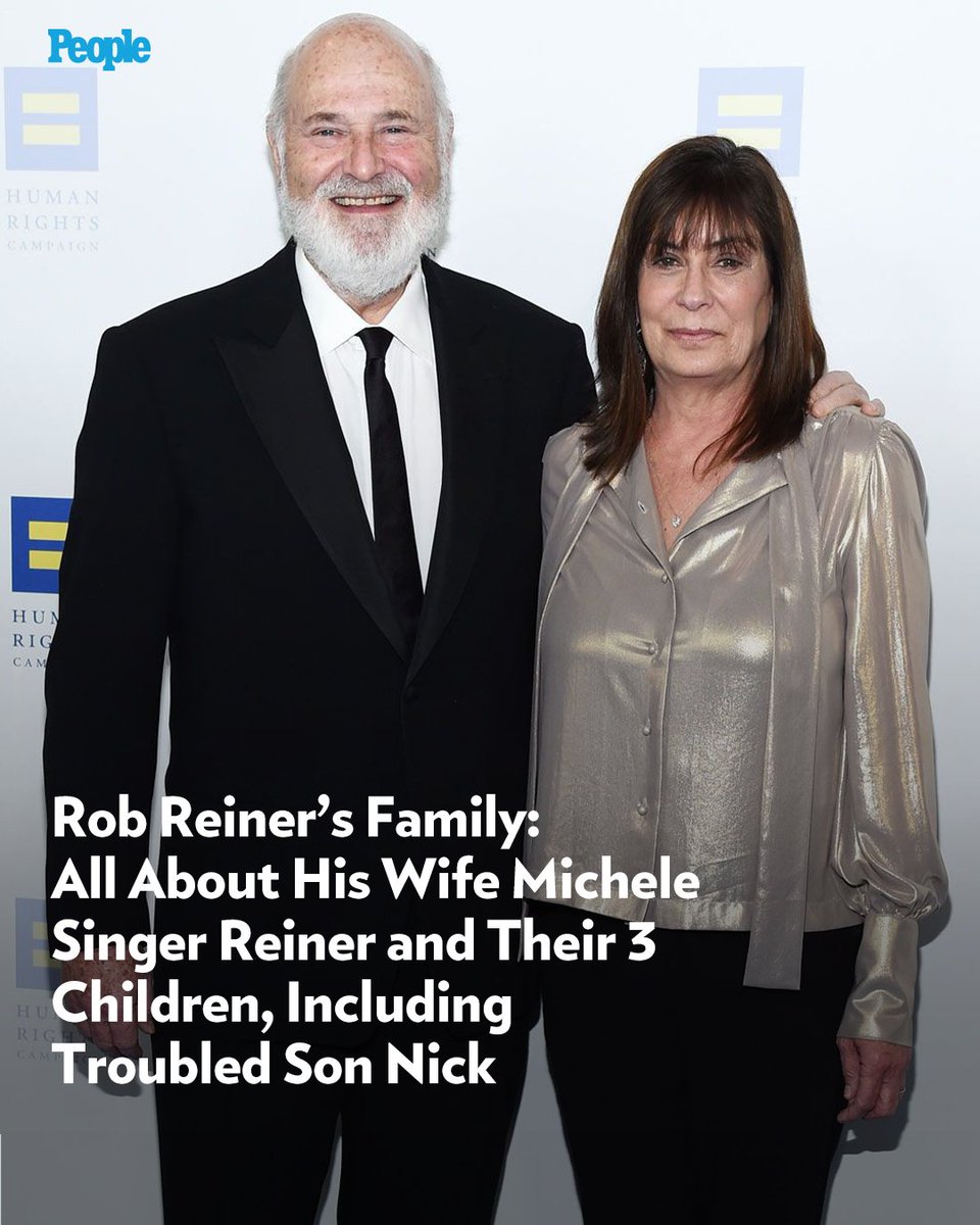 people's tweet photo. https://t.co/vasIn39a6J

Rob Reiner and his wife, Michele Singer Reiner, were found dead by apparent homicide inside their Brentwood, Calif., home on Dec. 14 https://t.co/bbxxFx0LTm
