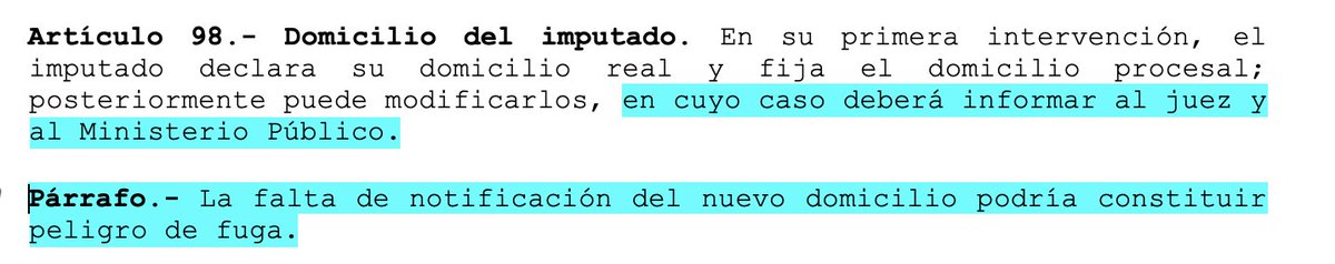 Zuletaaslegal's tweet photo. ATENCIÓN NUEVO #CPPRD 🇩🇴
✳️ABOGADOS PENALISTAS
✳️PERSONAS IMPUTADAS
Mucho cuidado con cambiar de domicilio real y no informarle por instancia formal, tanto al juez como al ministerio público.
Si no lo hacen, podría constituir peligro de fuga para imponer prisión preventiva👇 https://t.co/aY78LXaKWw
