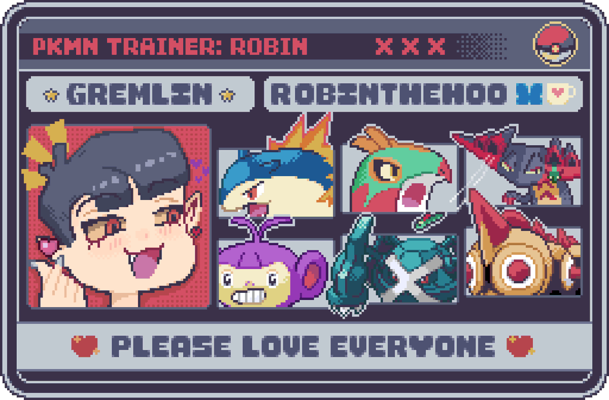 Howdy meowdy trainers ! There's a new trainer in town. nyohohoho~
[ #pixelart · #pokemon ]