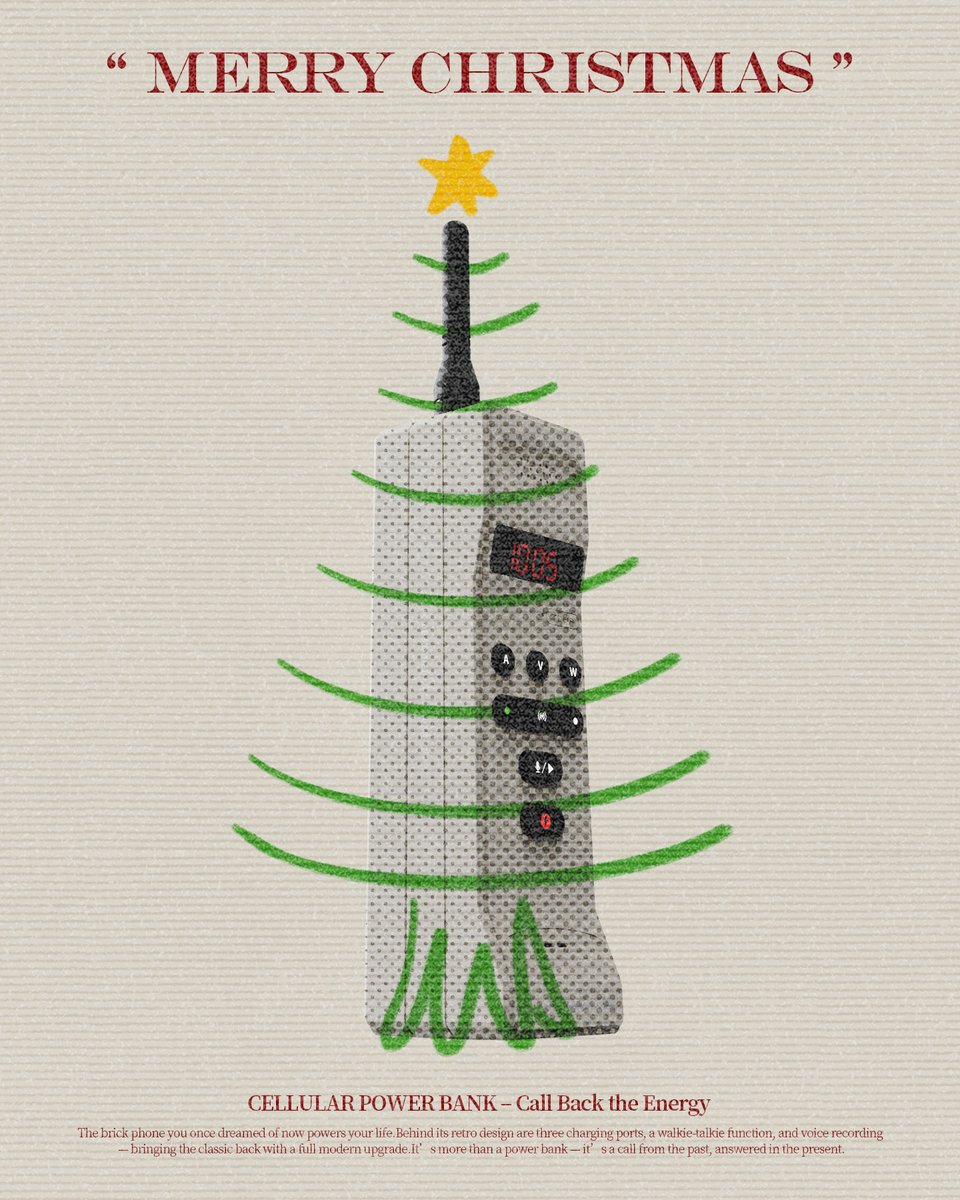 TROZK_US's tweet photo. Deck Your Desk with Retro Tech Magic: A Vintage Power Bank Christmas Tree That Lights Up Nostalgia!

#trozk #trozkpower #powerbank #techgadgets #tech #techlover #gadget #retro #vintage #walkietalkie #gift #giftidea #powerbank https://t.co/yKSm7UJM2j