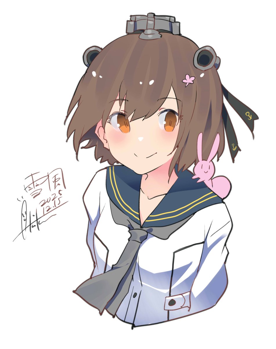雪風(艦これ) 「『奇跡の駆逐艦』 #艦これ #雪風 #艦これ版深夜の真剣お絵描き60分一本勝負 」|あき缶@inicaのイラスト
