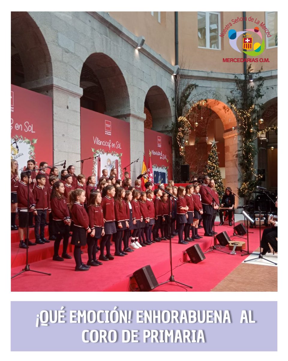 Increíble experiencia la vivida el viernes por nuestro Coro de Primaria en el recital “Villancicos en Sol”, en la Real Casa de Correos 🎶✨
Una maravilla compartir este momento tan especial. Gracias a las familias que nos acompañasteis 
Actuación completa playmad.madrid/videos/detail/…