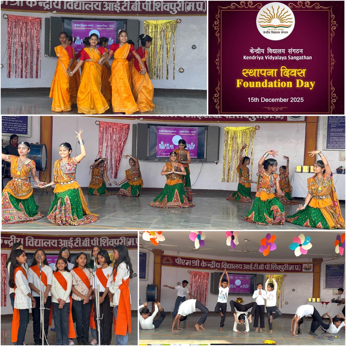 kvitbpshivpuri's tweet photo. Celebration of KVS Foundation Day at PM SHRI KV ITBP Shivpuri with honoured Chief guests, esteemed ex-teachers and proud alumni of our vidyalaya.
A day filled with pride, colours and togetherness.
#KVSFoundationDay #ProudKVians
@KVS_HQ @kvs_bhopal https://t.co/K18kSj3SmC