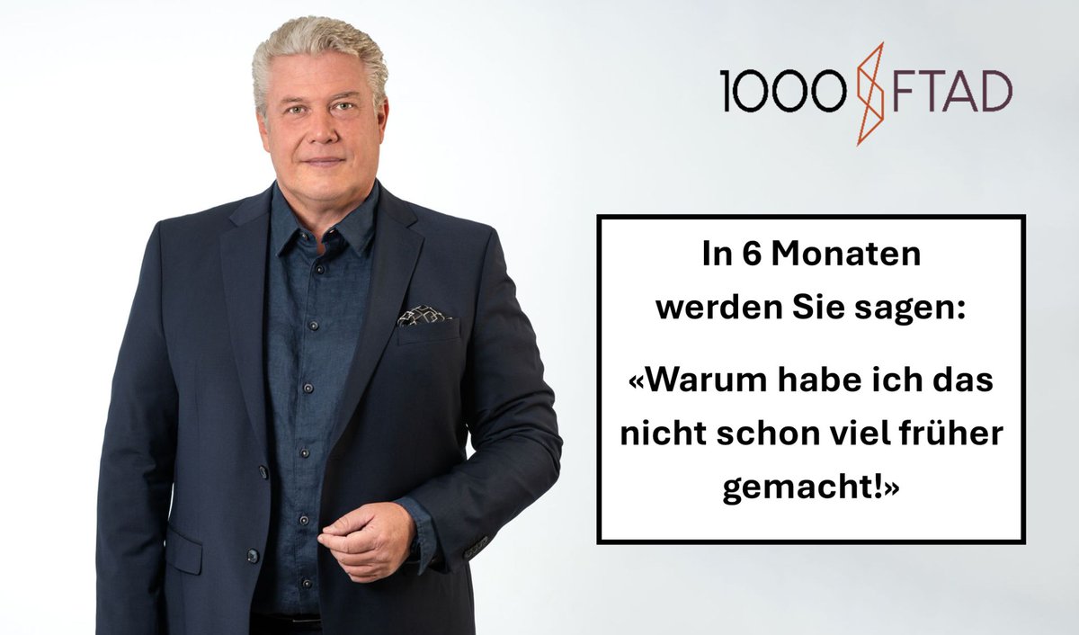 1000ftad's tweet photo. Der Moment der Erkenntnis

Die ersten Wochen mit 1000FTAD sind eine Offenbarung. 

Sie werden feststellen, wie die Software kontinuierlich arbeitet, während Sie sich um andere Dinge kümmern. 

Sie werden erleben, wie systematische Strategien ohne emotionale Verzerrungen umgesetzt werden. 

Sie werden sehen, wie sich Performance akkumuliert – Trade für Trade, Woche für Woche.

Nach drei Monaten ist 1000FTAD zum unverzichtbaren Performance-Baustein geworden. 

Die Vorstellung, wieder ausschließlich auf diskretionäre Entscheidungen oder klassische Buy-and-Hold-Strategien zu setzen, erscheint plötzlich antiquiert. 

Nach sechs Monaten kommt die Frage: 

Warum habe ich das nicht schon viel früher gemacht?

Risikohinweise: Produkte der 1000FTAD sind nur für professionelle Investoren und qualifizierte Anleger geeignet. 

Jetzt mehr erfahren: https://t.co/50sDII1ZwH  Kontakt: https://t.co/WvsgGz36oc

Weitere Informationen: https://t.co/hFs3KBUVGL