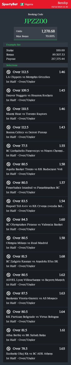 nellibet's tweet photo. Hey check out the bet I just placed on Sportybet! https://t.co/IhHG87l9NV https://t.co/HPudtVgrhP