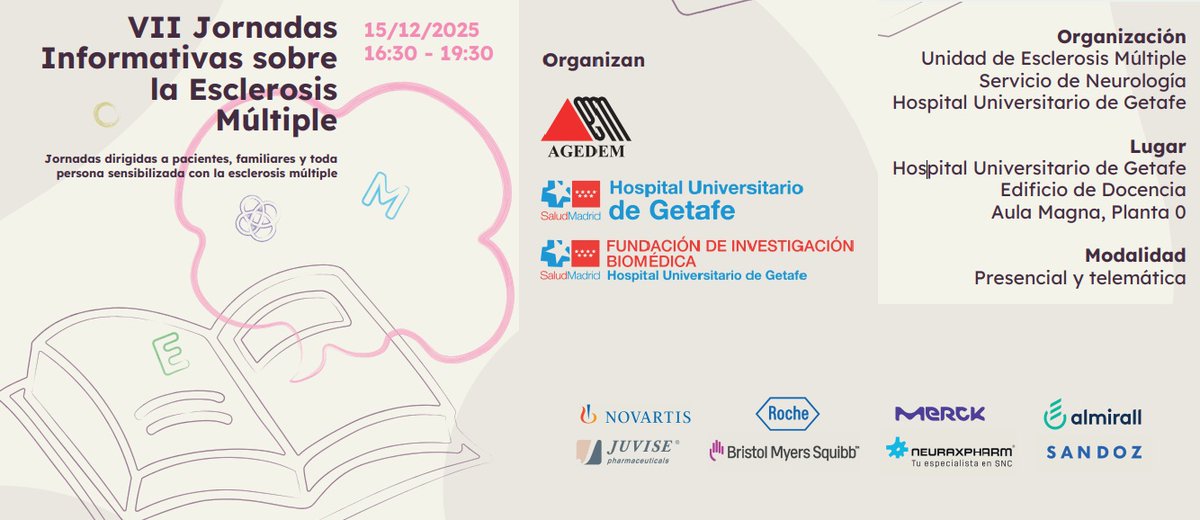 agedemgetafe's tweet photo. VII Jornadas Informativas organizadas por el H.U. de Getafe. Puedes asistir de manera telemática desde este enlace:  https://t.co/vhk2CBWXcP https://t.co/gH32yeCMY3