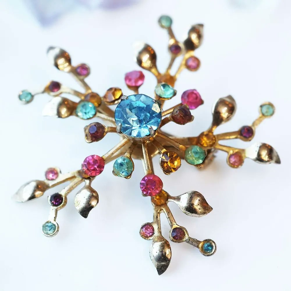 海福雑貨　花　アンティーク　ヴィンテージ　ブローチ10点　まとめ売り