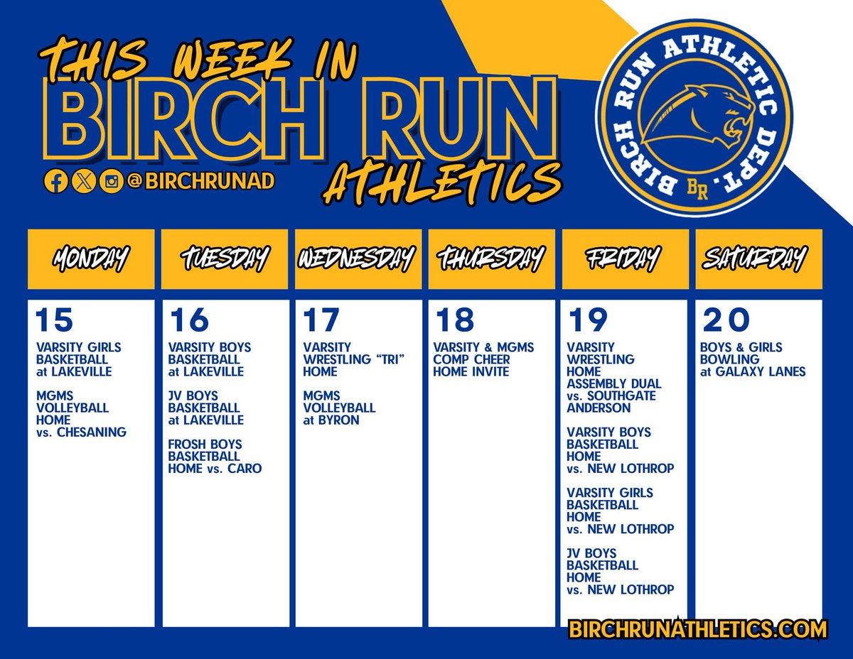 Birch Run Athletics tweet media