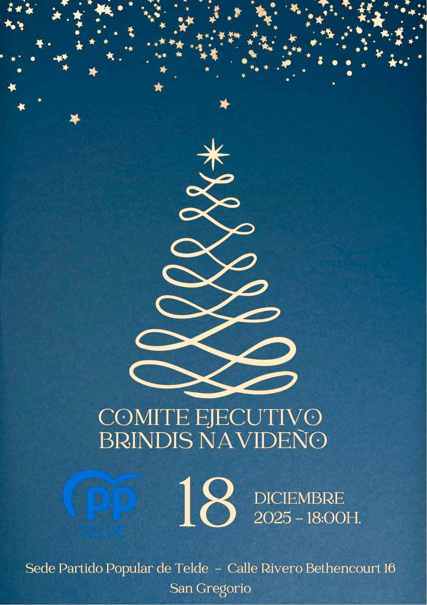 pptelde's tweet image. 🎄✨ Cerramos el año con el último Comité Ejecutivo Local junto al Brindis Navideño del @PP_Telde.
Un encuentro para hacer balance, reforzar equipo y seguir trabajando con ilusión por Telde.
¡Gracias a todos por el compromiso y el esfuerzo! 💙🥂
#PPTelde #Compromiso #Navidad