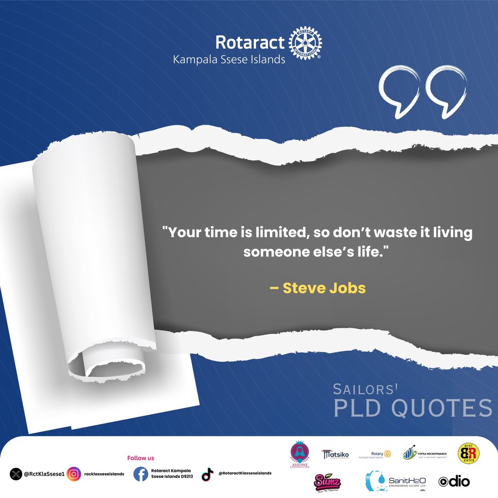 RctKlaSsese1's tweet image. ✨ Choose your path. Own your story.

Your time is precious spend it building the life that truly reflects you. 💡🚀

#SailorsPLDQuotes
#RotaractKampalaSseseIslands
#LeadWithPurpose
#BeAuthentic
#ServiceAboveSelf