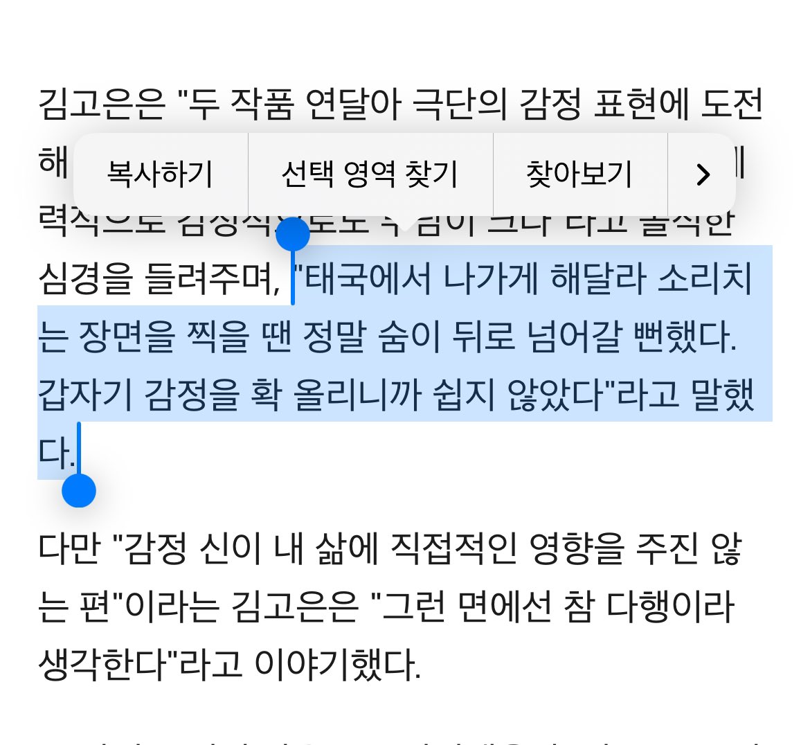 내 고은님 인터뷰읽고    상태:미쳤음