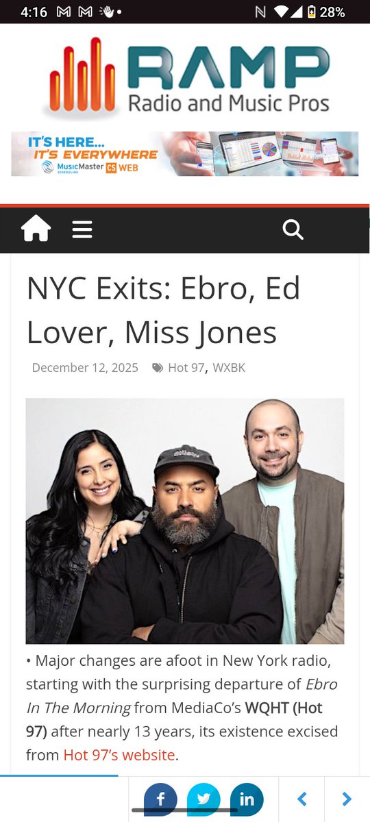 PHANTM's tweet photo. Change has come 2 major terrestrial radio 📻 as Ebro &amp; Co plus Ed Lover &amp; Ms. Jones have officially been taken off the aire.... Thoughts 🤔💭⚡😈 https://t.co/4jZ9CGQfhR