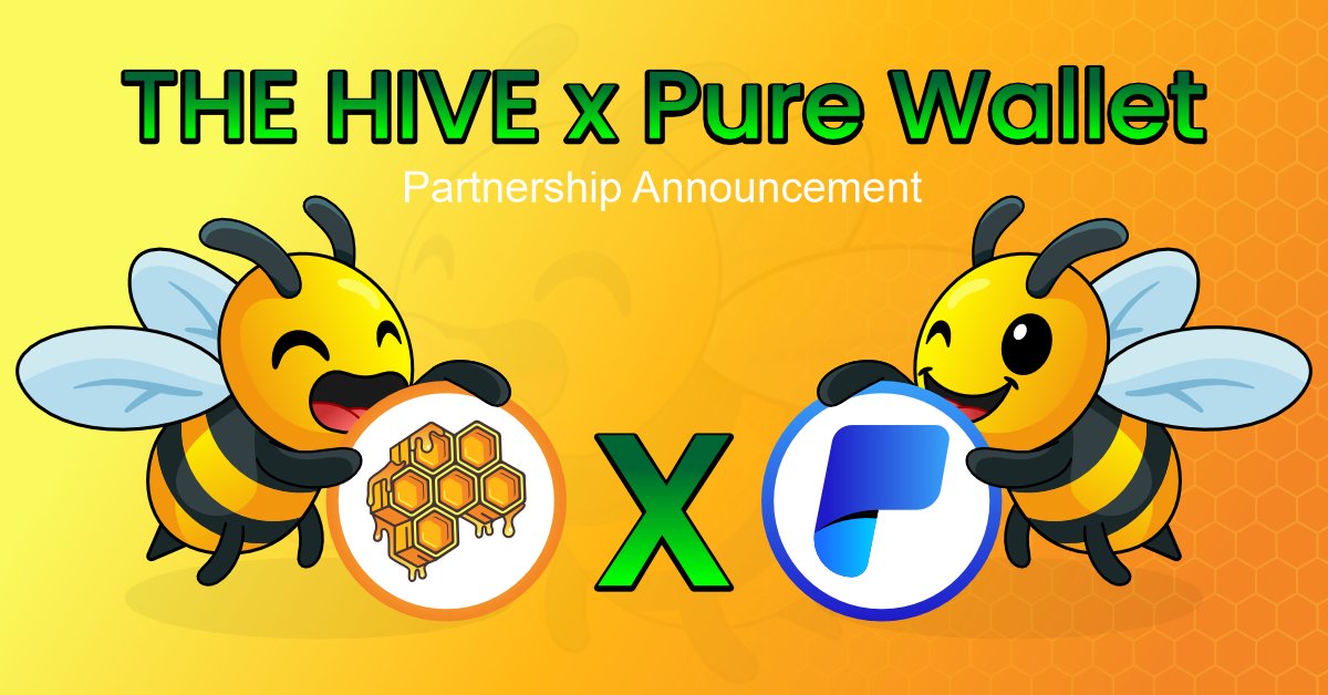 BecomeTheHive's tweet image. Hive x Pure Wallet partnership coming soon!