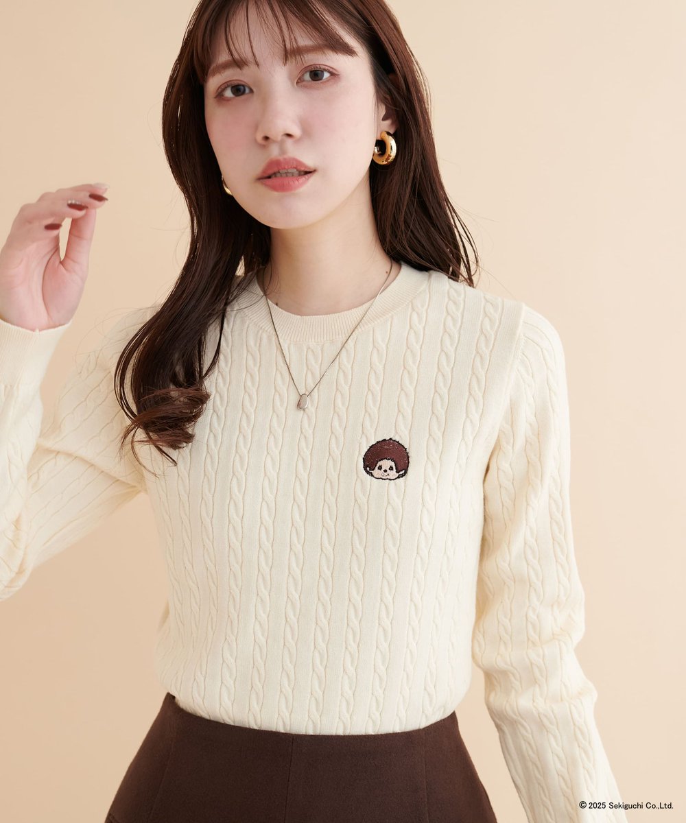 natural couture ×モンチッチ え、可愛すぎる やばい 大人かわいい服