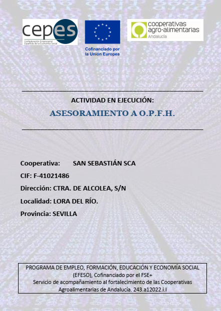 📢#CoopsAgroAND, a través de <a href="/CoopsAgroSEV/">Cooperativas Agro-alimentarias de Sevilla</a>
, tiene en ejecución varias actividades como parte del programa  #EFESO. Una de ellas es 'Asesoramiento a O.P.F.H' que se está desarrollando en Productores del Campo SCA Alcafruit y San Sebastián SCA.
👉Cofinanciado por el Fondo Social