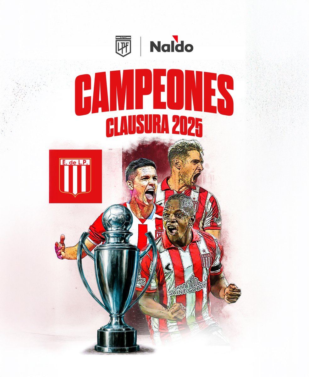 ESTUDIANTES CAMPEÓN 🦁🏆 Torneo Clausura 2025

🔻Naldo, Sponsor Oficial de la LPF 🇦🇷
