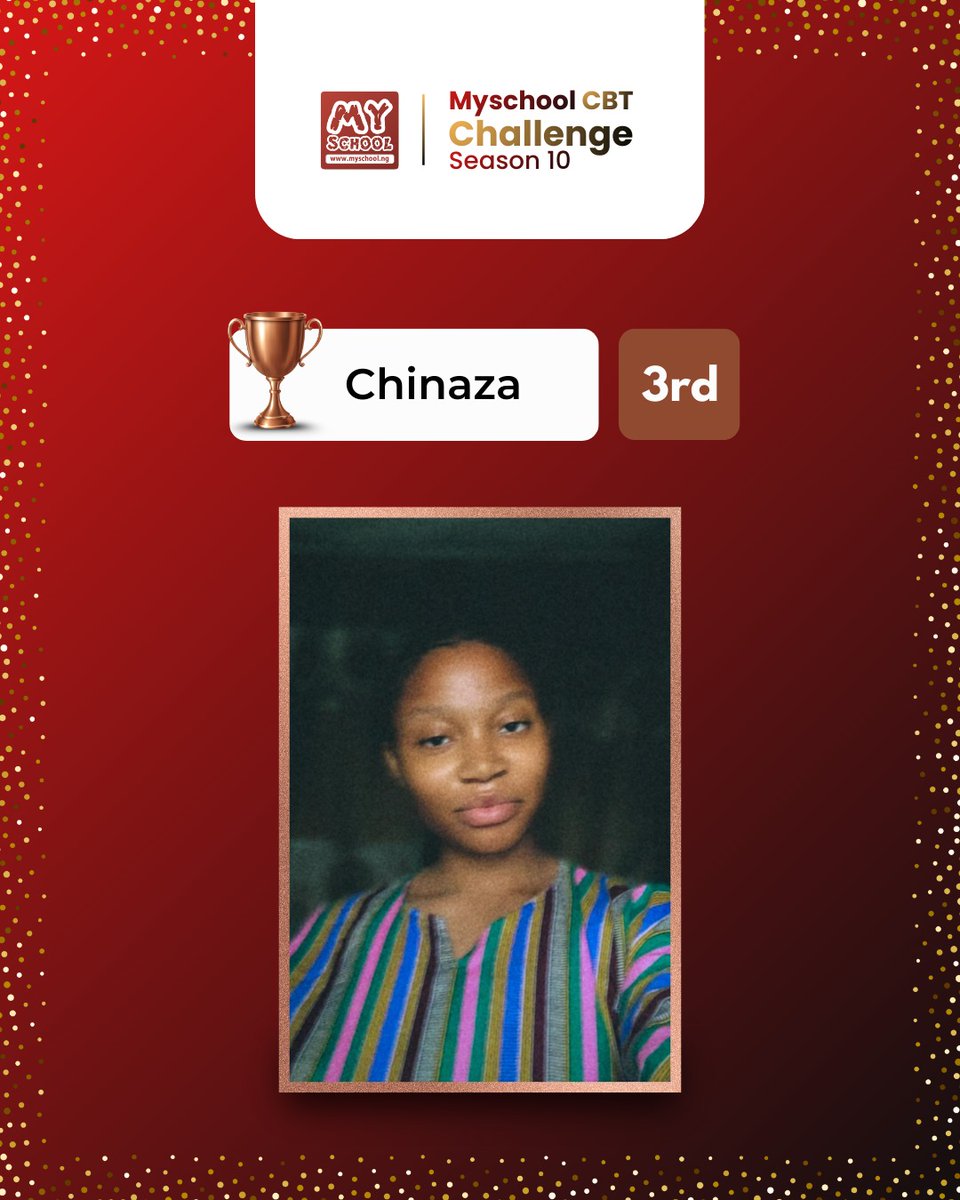 Powerful ideas. Brilliant writing. Well-earned wins. ✨
Congratulations to the Myschool Essay Challenge winners — your words made an impact. Keep striving, your success story is just beginning.
#myschoolcbtchallenges10 #cbtchallengseason10 #myschoolnigeria