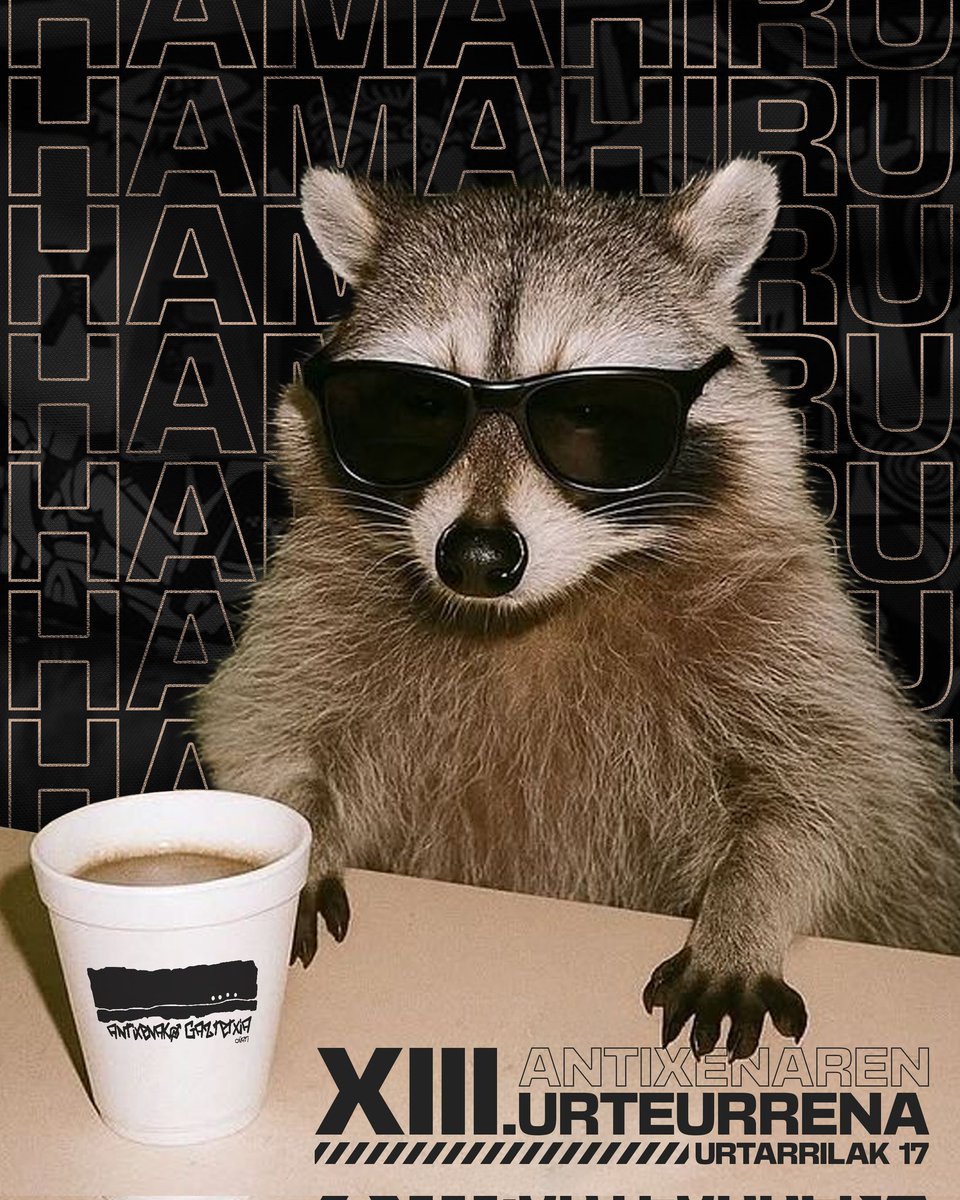 𝚇𝙸𝙸𝙸. 𝚞𝚛𝚝𝚎𝚞𝚛𝚛𝚎𝚗𝚊
13 urte beteko dira Antixenak lehen urratsak eman zituenetik. Urtarrilaren 17an ospatuko dugu proiektuaren urtemuga!

Laster berri gehiago!