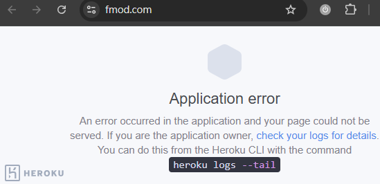 my899241's tweet photo. @fmodstudio Hi, the FMOD website doesn't seem to work now. https://t.co/IMUCciiYOe