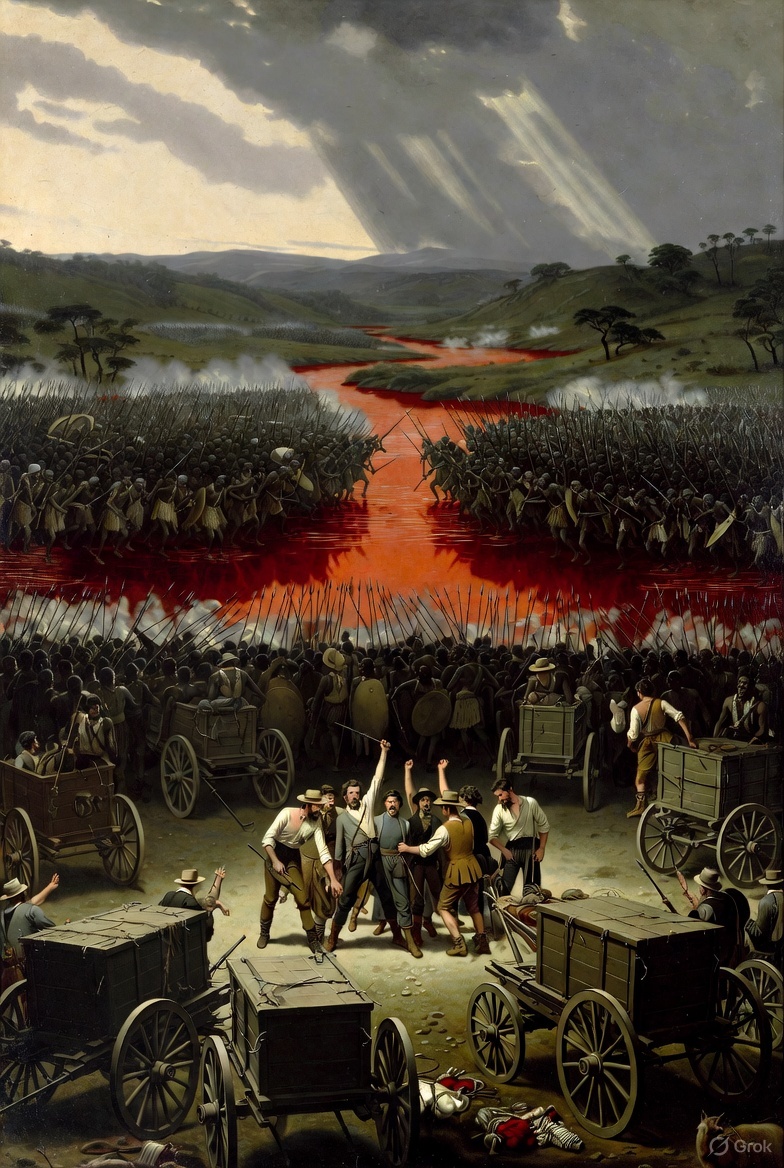 JournymanL56591's tweet photo. #16Dec I will remember The Miracle of Blood River. "#Geloftedag"
Farmers stood together, outnumbered and facing hardened warriors, made a vow to God and we got delivered.
16Dec was a miracle and praise #God that he still hears us through all the evil in this world.
#bloodriver https://t.co/X460LZBilC
