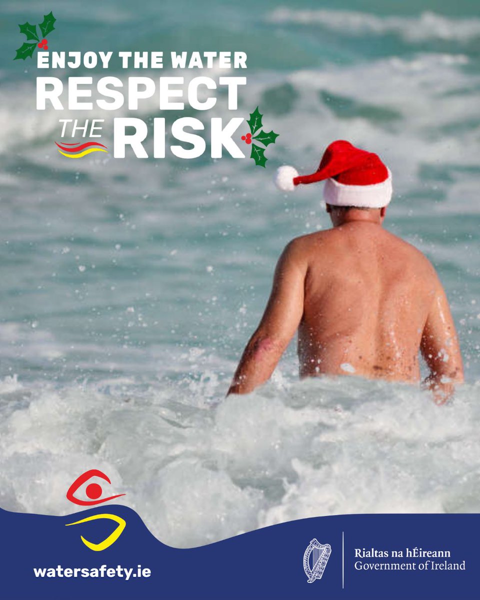 WaterSafetyIE's tweet image. Be prepared for your Christmas 🎄 and New Years swim 🏊

✅ Enter the water slowly to avoid cold water shock.
✅ Wear a swim hat or wetsuit.
✅ Never swim alone. 👫
✅ Get out of the water before you start to feel too cold. 🥶
✅ Have a blanket or a warm drink ☕ for after

For…