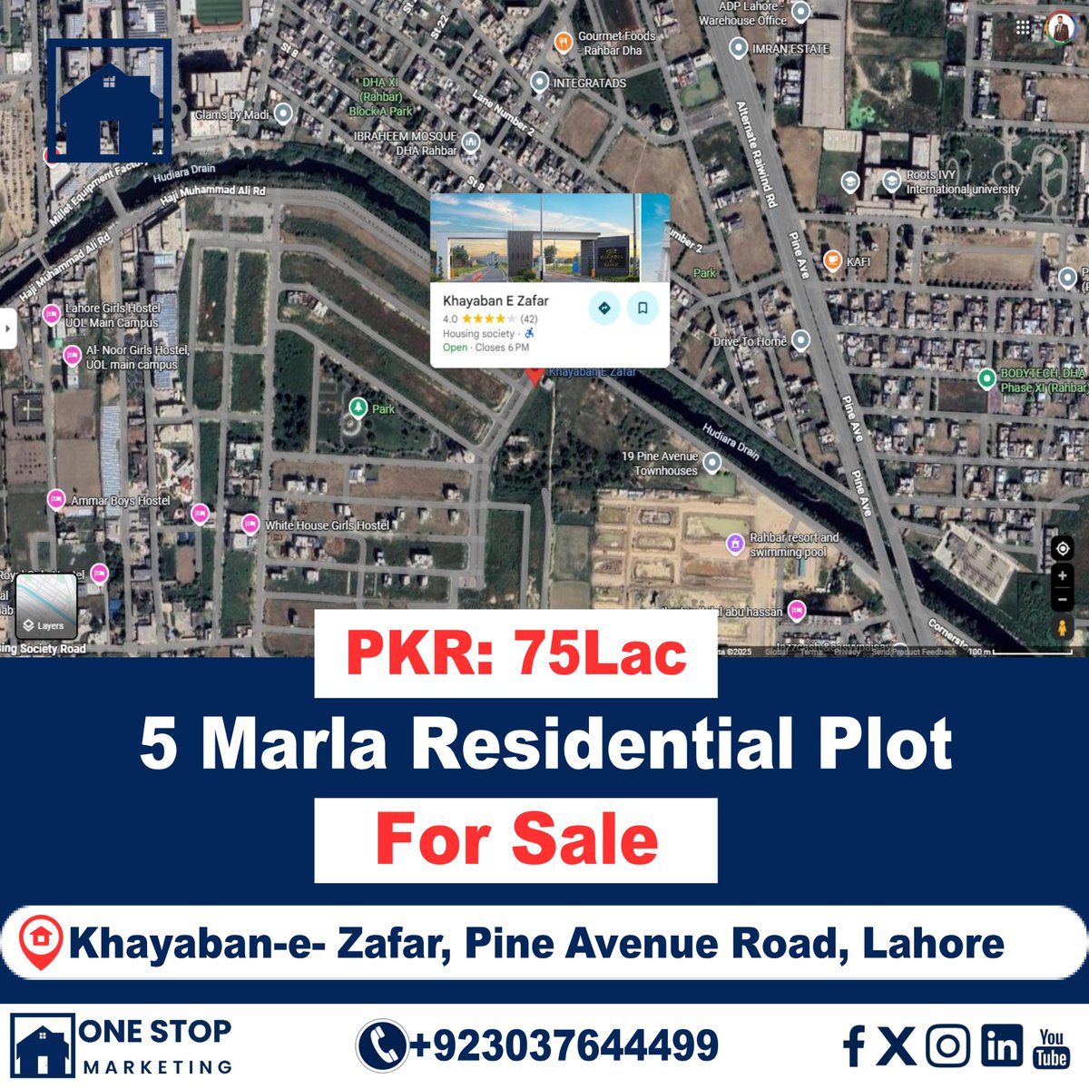 onestopm4499's tweet image. *5 Marla Residential Plot for Sale*
*Location*
Khayaban-E-Zafar, Pine Avenue Road, Lahore
*Demand: 75Lac*
#5MarlaPlot #ResidentialPlotForSale #PlotForSale #PlotForSaleInLahore #LahoreRealEstate #LahorePlots #PropertyForSale #KhayabanEZafar #PineAvenueRoad #JoharTownLahore