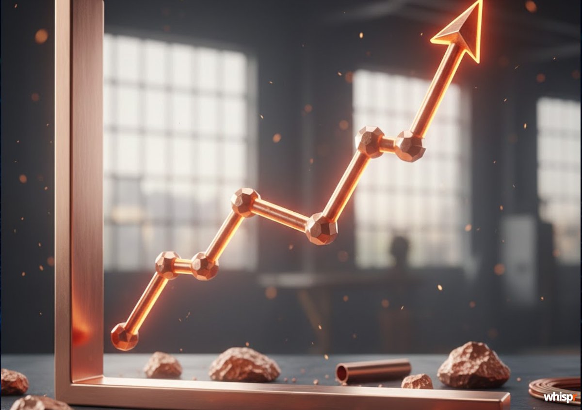 WhisprNews's tweet image. 💰 El #cobre muestra una recuperación notable con un alza del 2%. El optimismo regresa al mercado ante la expectativa de una oferta más ajustada en 2026. Los precios en la #LME vuelven a subir.