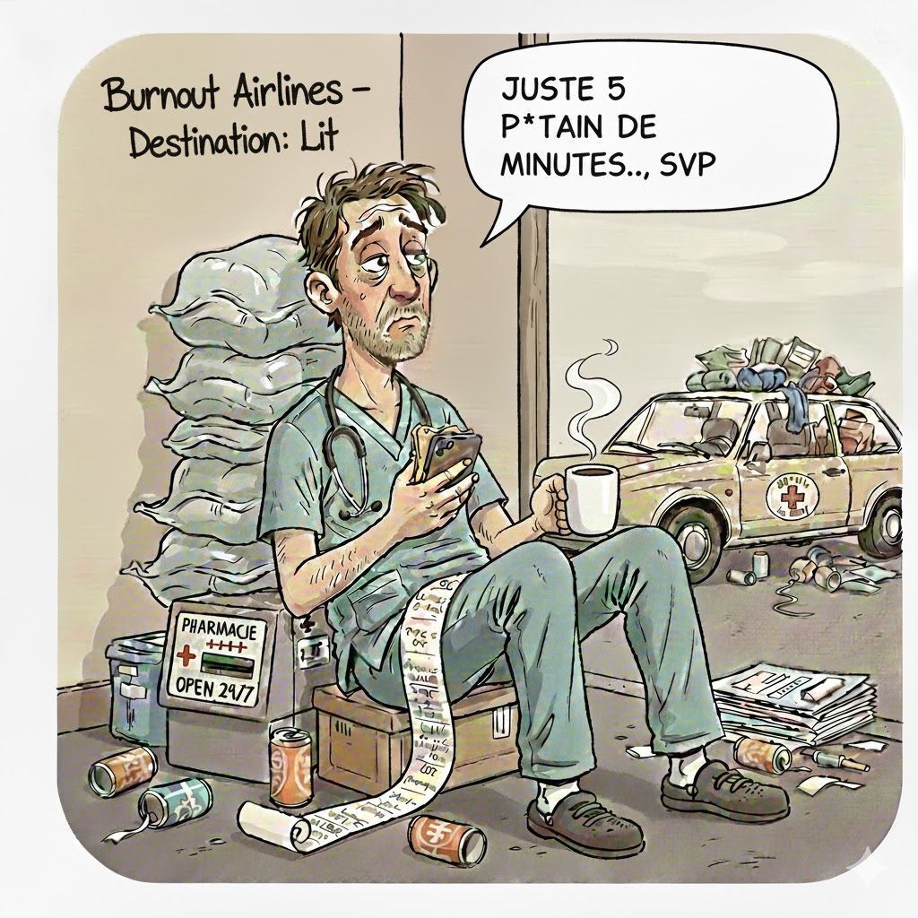 BenjaminVarlet6's tweet image. Ma tête après 4 heures de coordination 🤯
​On ne fait pas un simple pansement, on gère une mini-PME de la santé à domicile !
​La @FNIofficiel soutien l'infirmier référent. Un financement nous aidera à embaucher une secrétaire, un avocat, un diet' et une coach de vie 😂
#idel
#fni