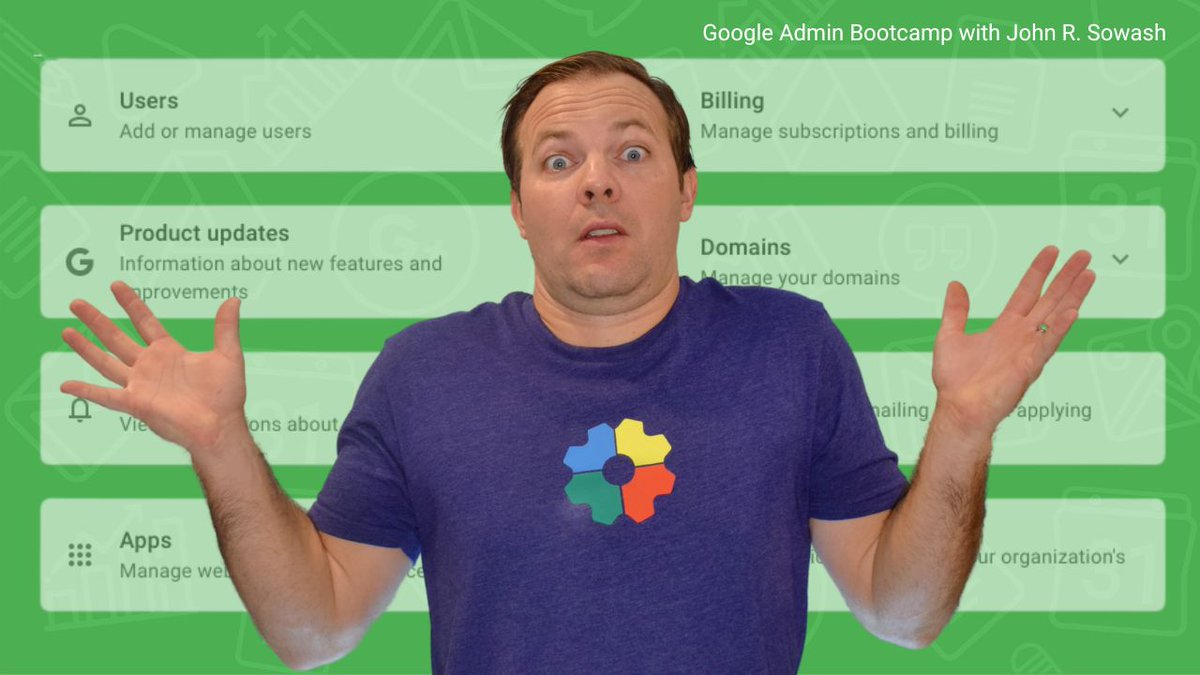 jrsowash's tweet image. 🤓🚀 Join the Google Admin Bootcamp and become a policy pro, optimizing your edtech game!

Join me LIVE or watch the recordings at a convenient time.

Registration is open: googleadminbootcamp.com/?utm_source=xt…

#GoogleEDU #Itadmin
