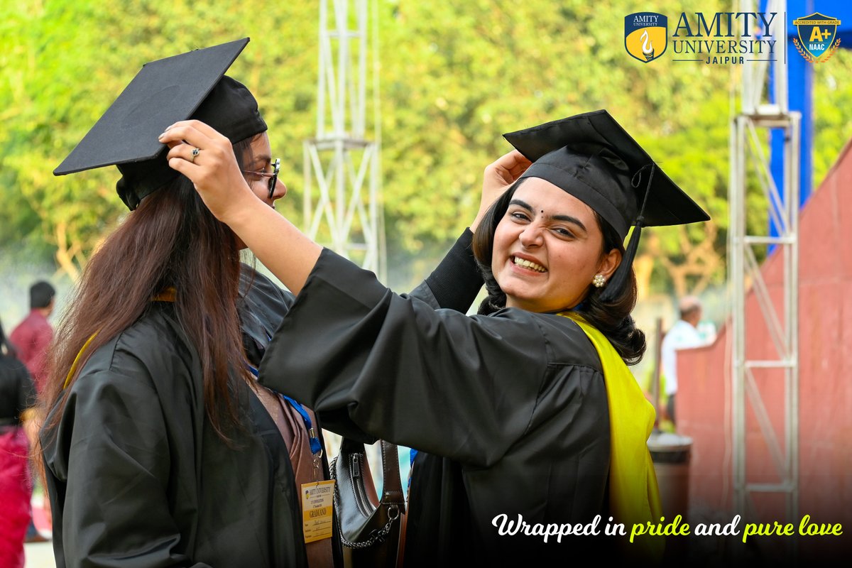 AmityUniJaipur's tweet image. From the smiles of pure individual achievement, to the hugs shared with the families, and the laughter with friends—this is the true spirit of Convocation.
Congratulations, graduates! Your alma mater is immensely proud.

#Convocation2025 #ClassOf2025 #AmityJaipur #ProudMoment