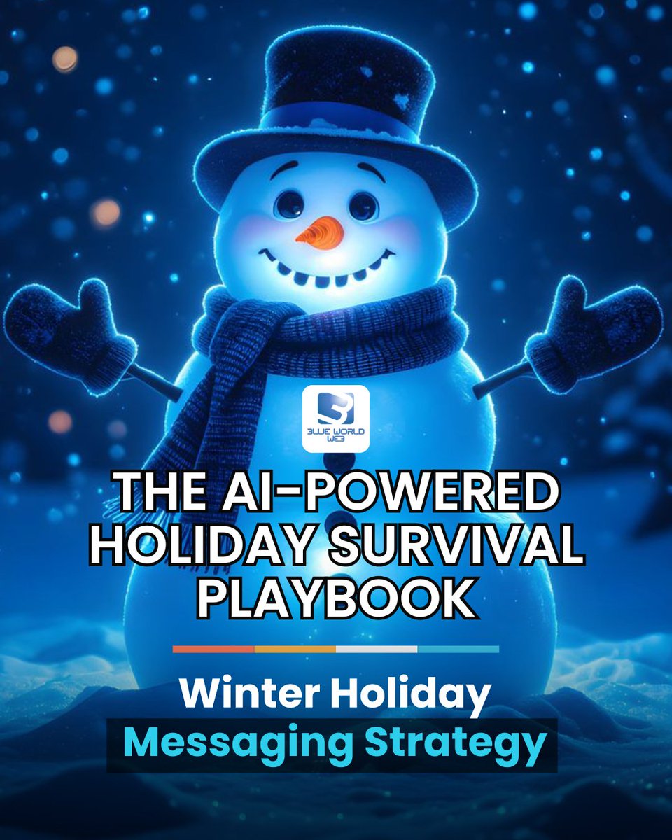 BlueWorldWeb's tweet image. Make this holiday your easiest yet with AI. Our Winter Messaging Playbook covers the 3 keys to surviving the rush:

✅ The AI Helper (Automation)

✅ Connection (Personalization)

✅ Future-Focus (Efficiency)

Visit : blueworldweb.com

#HolidayMarketing #BlueWorldWeb