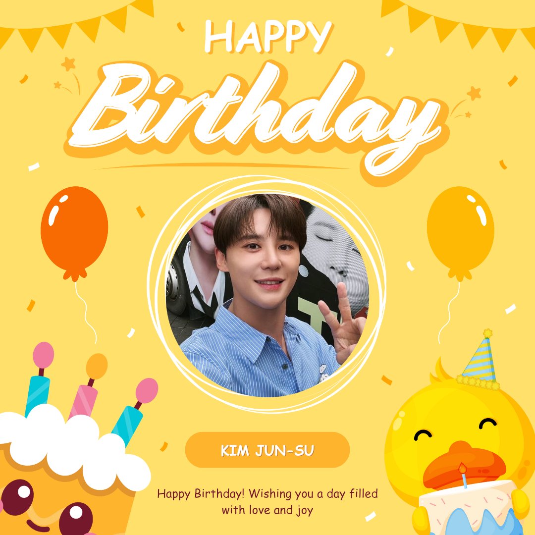 Happy 39th Birthday, Kim Junsu! Hope your day is bursting with joy, laughter, and all the things that make you happiest! You're an endless source of energy and inspiration—keep shining! Eat lots of cake, celebrate big, and let's make this year the best one yet! Cheers!