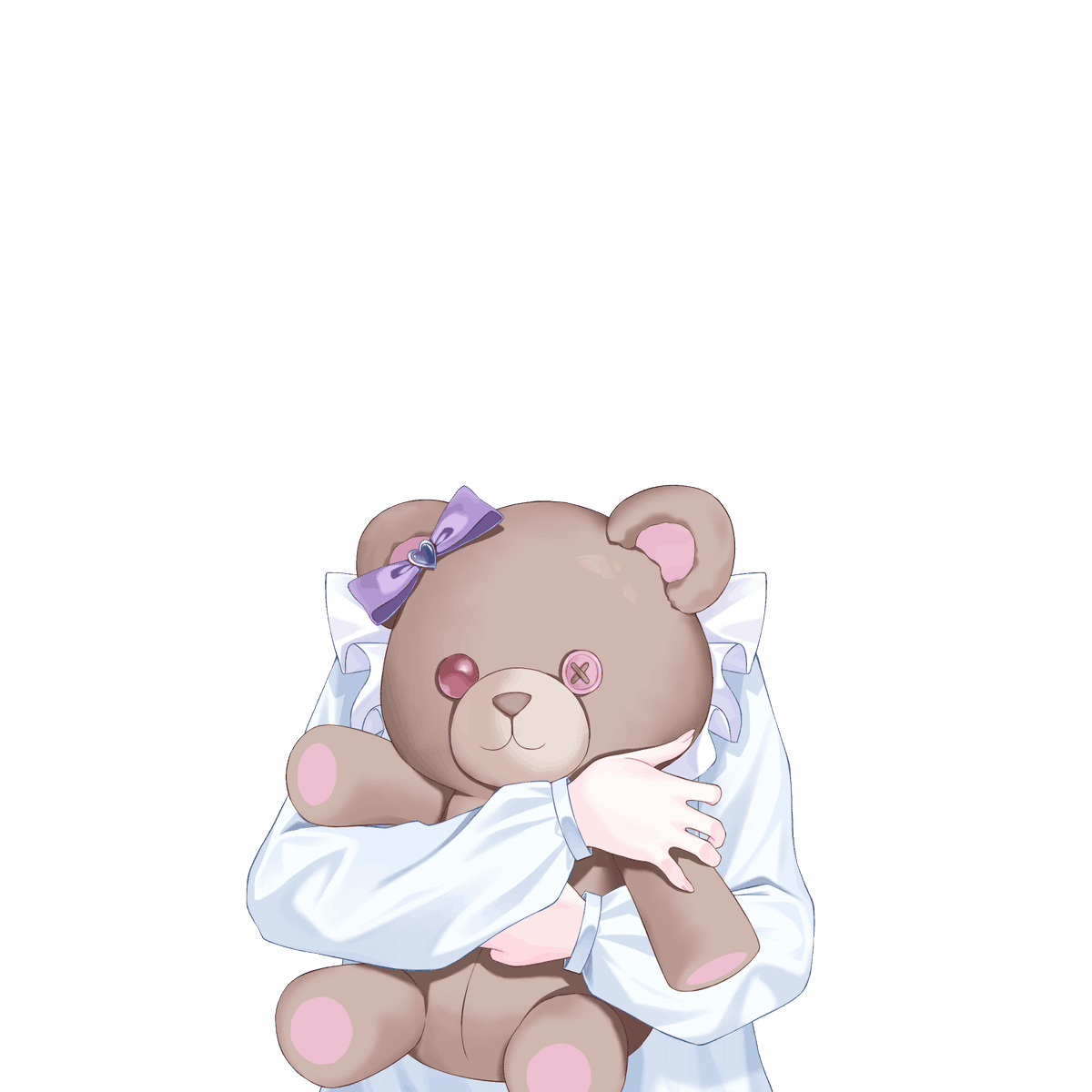 【フリーVTuber素材】
パジャマ+ぬいぐるみVTuber衣装

使用条件なし
加工・加筆OK！

フリルと熊さんの相性最高です。モブキャップ単体でもよきですね～ ぜひ配信等で使ってみて下さい！
お使いの際はリポスト等していただけると嬉しいです！
　#Vtuber素材   #VTuberAssets