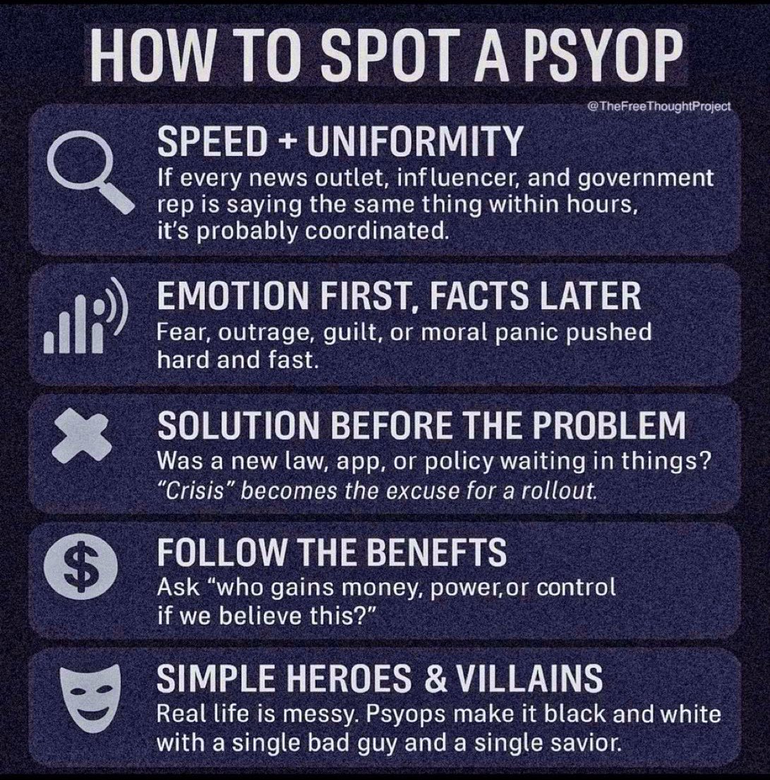 How to spot a psyop.