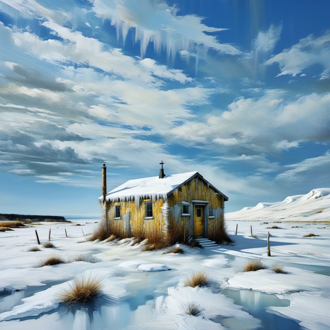 andy_corah's tweet image. Winter's Quiet Hunt 🧊

A silent world beneath the frost,
Where time and patience are the cost.
#IceFishing #AIart