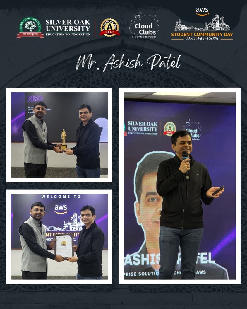 awsccsou's tweet photo. Thrilled to have Mr. Ashish Patel at #AWSCCSCDAMD2025 as he speaks on #AmazonKiro and # AI-powered developer productivity. See how Kiro speeds delivery with code suggestions and AWS-aware workflows for modern teams. #sou #aws #ieee https://t.co/RVCqaeLAcG