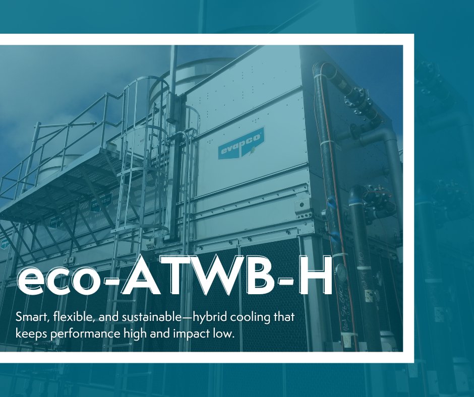 Hybrid cooling doesn’t have to be complex. The eco-ATWB-H blends wet and dry operation into one smart, adaptable solution—delivering efficiency when you want it and savings when you need it. .

evapco.com/products/close…

#EVAPCO #HybridCooling #Sustainability