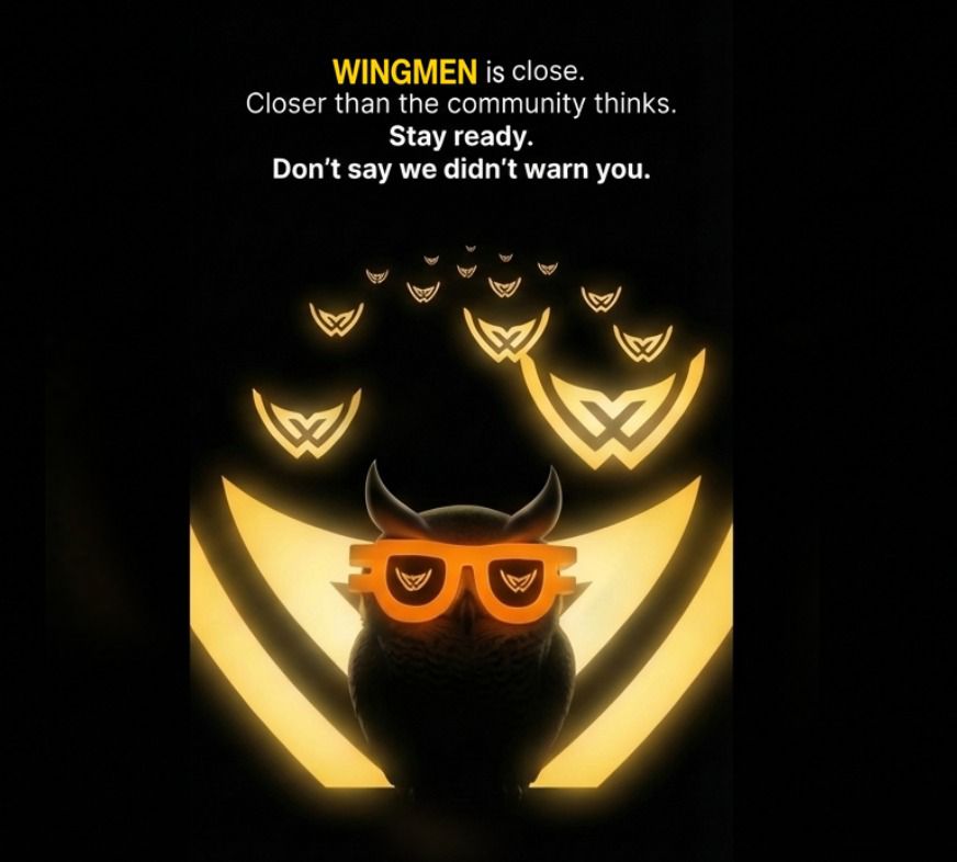 Wingmenfilm's tweet photo. 👀🦉Early eyes spot the whitelist first 

Stay ready 🚀

Don’t say we didn’t warn you ⚠️

#Wingmen #NFTs #Solana #SOL #Crypto #whitelist https://t.co/fbQG5hme7L