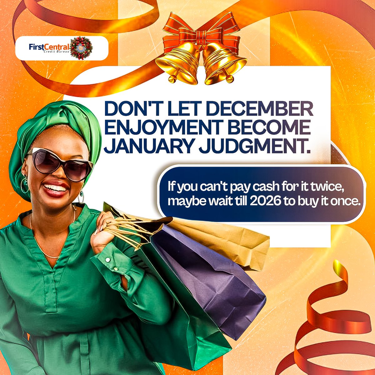 Don't let December Enjoyment become January Judgment.
Your financial health is important. Enjoy the holidays, but don't ghost your budget!

Check your credit report today at FirstCentral to enter the New Year with clarity. Link in bio!

#FinancialDiscipline #DettyDecember