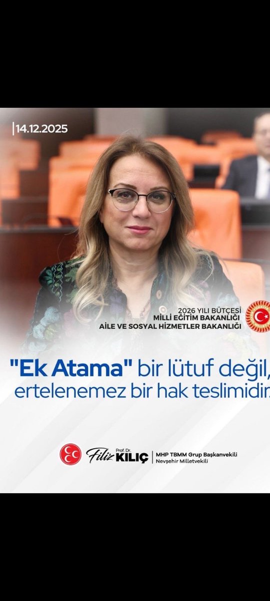 Ücretli öğretmenlik geçici çözümdür. Kalıcı çözüm, KPSS ile hak eden öğretmenlerin atanmasıdır.
<a href="/RTErdogan/">Recep Tayyip Erdoğan</a> <a href="/dbdevletbahceli/">Devlet Bahçeli</a> <a href="/memetsimsek/">Mehmet Simsek</a> <a href="/hasandogan/">Hasan Doğan</a> <a href="/burhanduran/">Burhanettin Duran</a> <a href="/Yusuf__Tekin/">Yusuf Tekin</a>
#KabinedenSonKpssEk25Bin