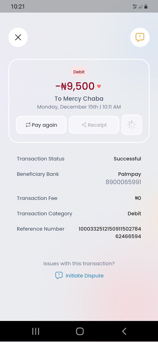 eventerlyday's tweet photo. @palmpay_ng @creditdirectltd treat as a matter of urgency.  I made cash transfer from @creditdirectltd to @palmpay_ng mistakenly it was a wrong account please help to retrieve it https://t.co/HfdBHsVO9i