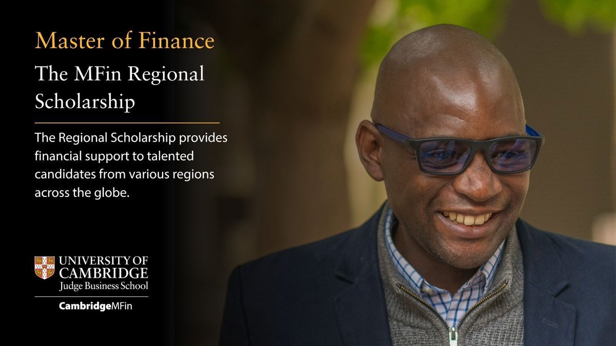 Thinking about the Cambridge Master of Finance? The Regional Scholarship supports talented candidates from across the globe! Learn more about eligibility and how to apply: buff.ly/zk0Lnq4